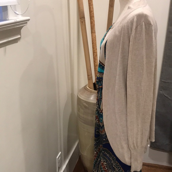 Tan Beige Sweater Cardigan - Picture 4 of 4